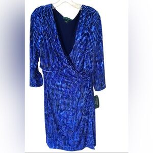 NWT LRL Lauren Ralph Lauren Matte Jersey Dress size 16